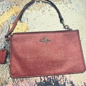 Coach Metalic color wristlet